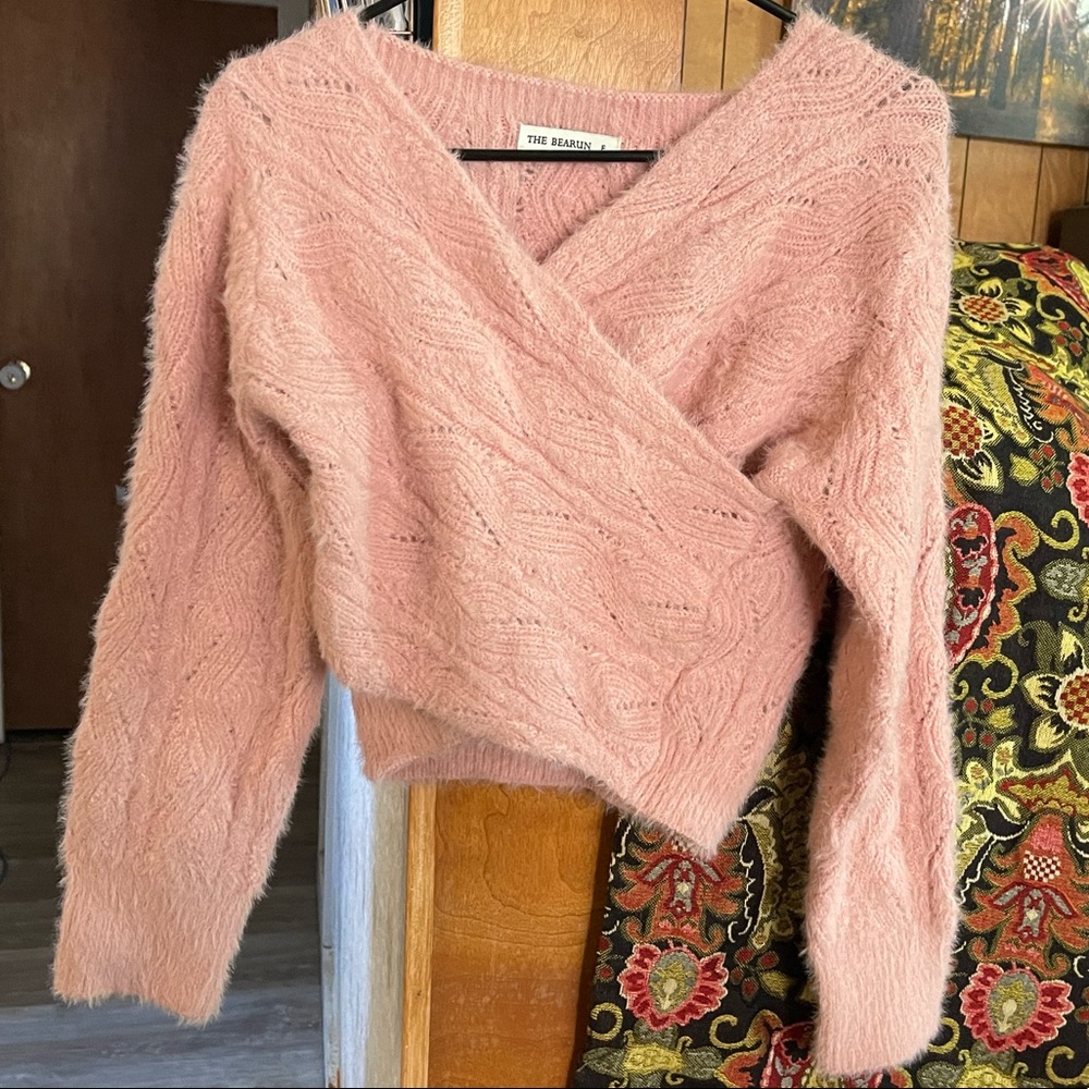THE BEARUN Sweater Long Sleeve Shirt Top Cute Design Small EUC